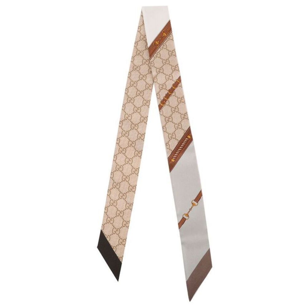 Printed Silk Ribbon Scarf